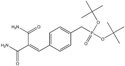 [4-(2,2-Dicarbamoylethenyl)phenyl]methylphosphonic acid di-tert-butyl ester Struktur