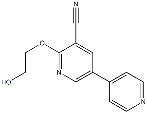 2-(2-Hydroxyethoxy)-5-(4-pyridinyl)pyridine-3-carbonitrile Struktur