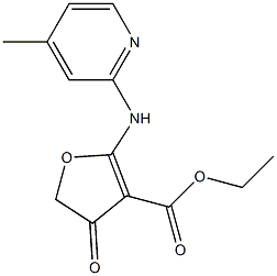 4,5-Dihydro-2-[(4-methylpyridin-2-yl)amino]-4-oxofuran-3-carboxylic acid ethyl ester Struktur