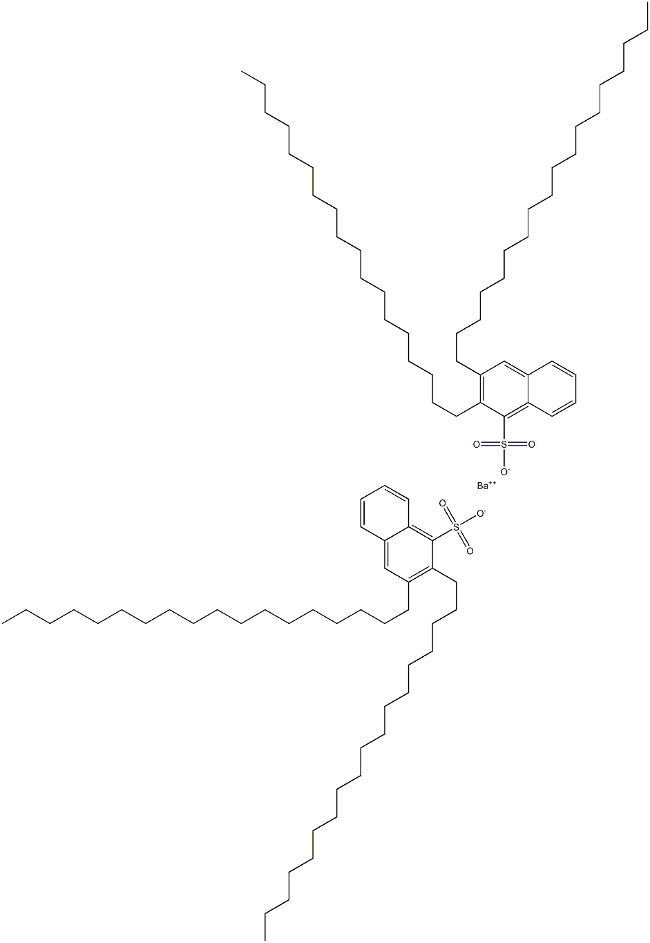 Bis(2,3-dioctadecyl-1-naphthalenesulfonic acid)barium salt Struktur