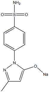 3-Methyl-5-sodiooxy-1-(p-sulfamoylphenyl)-1H-pyrazole Struktur