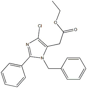 2-Phenyl-1-benzyl-4-chloro-1H-imidazole-5-acetic acid ethyl ester Struktur