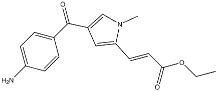 (E)-3-[1-Methyl-4-[4-aminobenzoyl]-1H-pyrrol-2-yl]acrylic acid ethyl ester Struktur