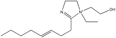 1-Ethyl-1-(2-hydroxyethyl)-2-(3-octenyl)-2-imidazoline-1-ium Struktur