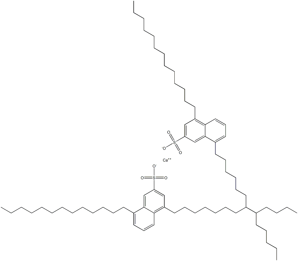 Bis(4,8-ditridecyl-2-naphthalenesulfonic acid)calcium salt Struktur