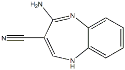 2-Amino-5H-1,5-benzodiazepine-3-carbonitrile Struktur