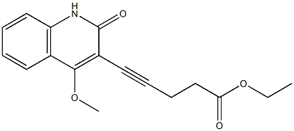 3-[4-(Ethoxycarbonyl)-1-butynyl]-4-methoxyquinolin-2(1H)-one Struktur