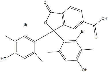 1,1-Bis(6-bromo-4-hydroxy-2,5-dimethylphenyl)-1,3-dihydro-3-oxoisobenzofuran-6-carboxylic acid Struktur