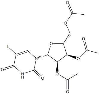 5-Iodouridine 2',3',5'-triacetate Struktur