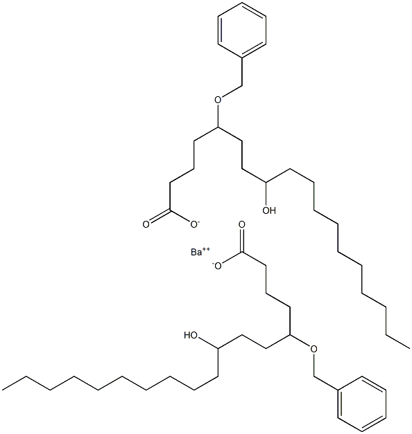 Bis(5-benzyloxy-8-hydroxystearic acid)barium salt Struktur