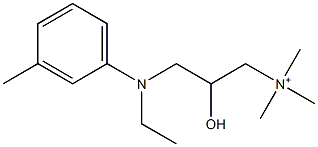 3-[Ethyl(m-tolyl)amino]-2-hydroxy-N,N,N-trimethyl-1-propanaminium Struktur