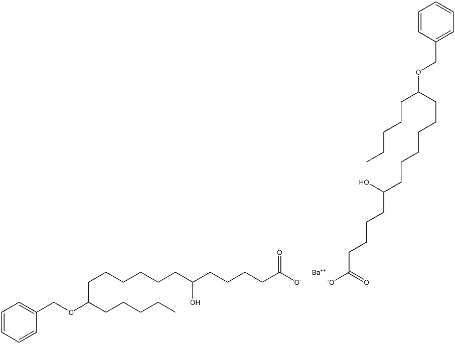 Bis(13-benzyloxy-6-hydroxystearic acid)barium salt Struktur