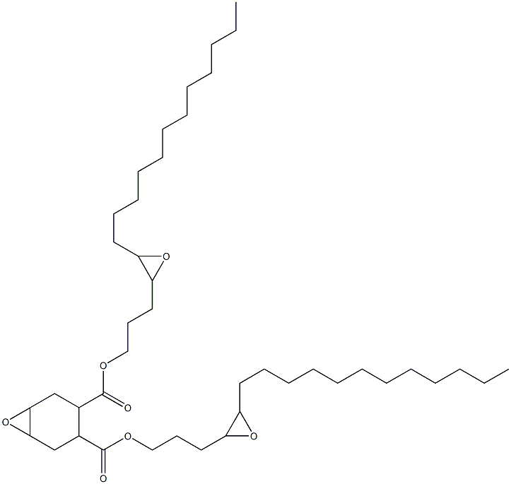 7-Oxabicyclo[4.1.0]heptane-3,4-dicarboxylic acid bis(4,5-epoxyheptadecan-1-yl) ester Struktur