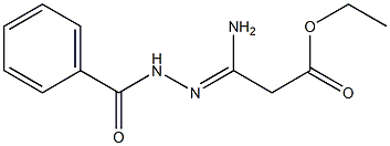 3-Amino-3-(2-benzoylhydrazono)propionic acid ethyl ester Struktur