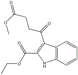 3-[3-(Methoxycarbonyl)propionyl]-1H-indole-2-carboxylic acid ethyl ester Struktur