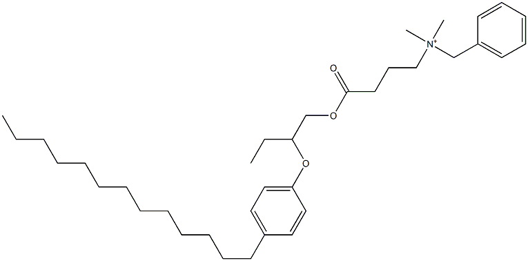 N,N-Dimethyl-N-benzyl-N-[3-[[2-(4-tridecylphenyloxy)butyl]oxycarbonyl]propyl]aminium Struktur