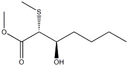 (2R,3R)-2-(Methylthio)-3-hydroxyheptanoic acid methyl ester Struktur