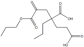 1-Hexene-2,4,6-tricarboxylic acid 2,4-dipropyl ester Struktur