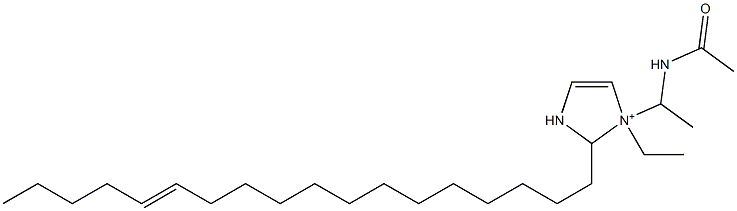 1-[1-(Acetylamino)ethyl]-1-ethyl-2-(13-octadecenyl)-4-imidazoline-1-ium Struktur