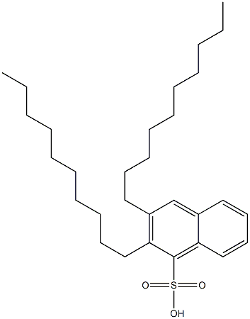 2,3-Didecyl-1-naphthalenesulfonic acid Struktur