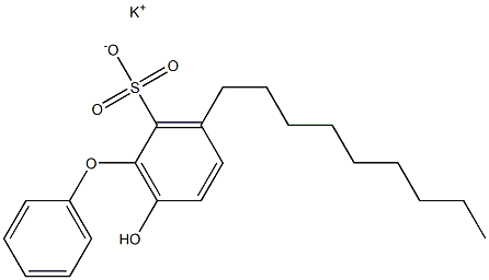 6-Hydroxy-3-nonyl[oxybisbenzene]-2-sulfonic acid potassium salt Struktur