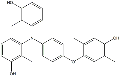 N,N-Bis(3-hydroxy-2-methylphenyl)-4-(4-hydroxy-2,5-dimethylphenoxy)benzenamine Struktur