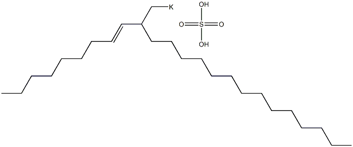 Sulfuric acid 2-(1-nonenyl)hexadecyl=potassium ester salt Struktur