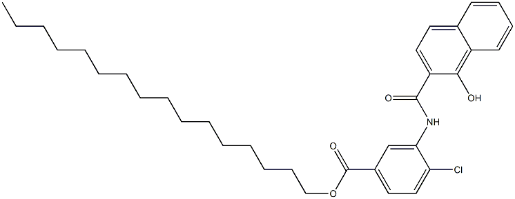 N-(2-Chloro-5-hexadecyloxycarbonylphenyl)-1-hydroxy-2-naphthamide Struktur