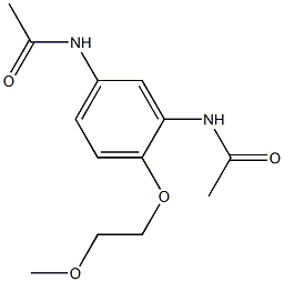 N,N'-[4-(2-Methoxyethoxy)-1,3-phenylene]bisacetamide Struktur