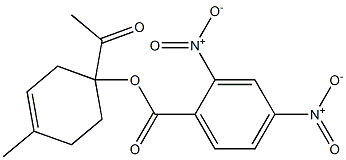 2,4-Dinitrobenzoic acid 1-acetyl-4-methyl-3-cyclohexenyl ester Struktur