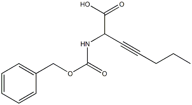 2-Benzyloxycarbonylamino-3-heptynoic acid Struktur