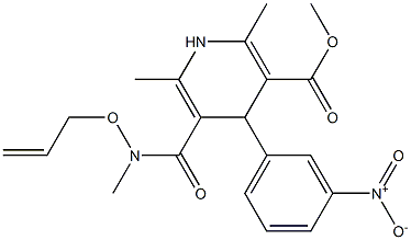 2,6-Dimethyl-4-(3-nitrophenyl)-5-[[methyl(2-propenoxy)amino]carbonyl]-1,4-dihydropyridine-3-carboxylic acid methyl ester Struktur