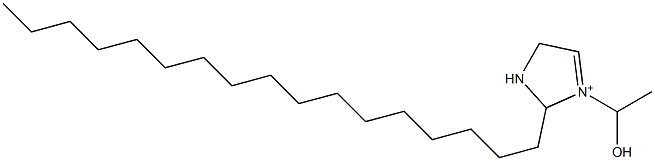 1-(1-Hydroxyethyl)-2-heptadecyl-3,4-dihydro-2H-imidazol-1-ium Struktur