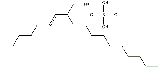 Sulfuric acid 2-(1-heptenyl)dodecyl=sodium ester salt Struktur