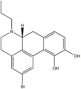 (6aR)-5,6,6a,7-Tetrahydro-2-bromo-6-propyl-4H-dibenzo[de,g]quinoline-10,11-diol Struktur