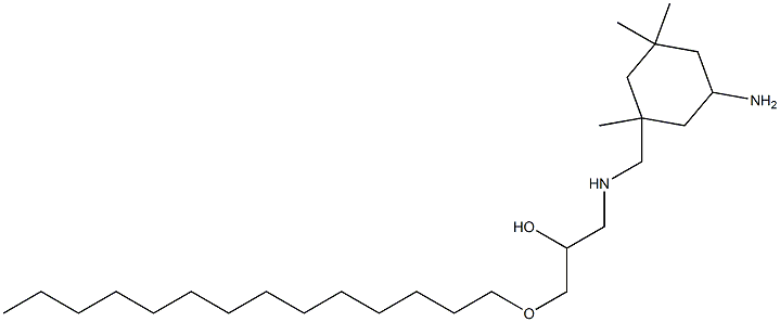 3-[[N-(2-Hydroxy-3-tetradecyloxypropyl)amino]methyl]-3,5,5-trimethylcyclohexylamine Struktur