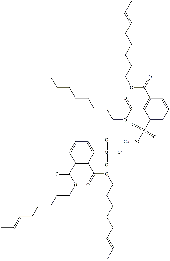 Bis[2,3-di(6-octenyloxycarbonyl)benzenesulfonic acid]calcium salt Struktur