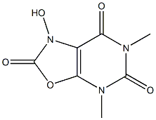 1-Hydroxy-4,6-dimethyloxazolo[5,4-d]pyrimidine-2,5,7(1H,4H,6H)-trione Struktur