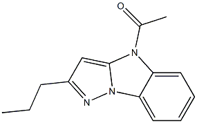 4-Acetyl-2-propyl-4H-pyrazolo[1,5-a]benzimidazole Struktur