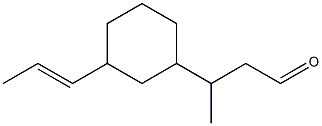 3-[3-(1-Propenyl)cyclohexyl]butanal Struktur