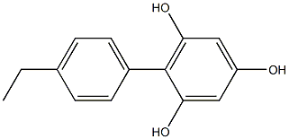 2-(4-Ethylphenyl)benzene-1,3,5-triol Struktur