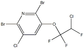 2-Bromo-3-(2-chloro-1,1,2-trifluoroethoxy)-5-chloro-6-bromopyridine Struktur