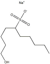 1-Hydroxydecane-5-sulfonic acid sodium salt Struktur