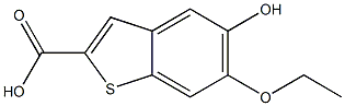 5-Hydroxy-6-ethoxybenzo[b]thiophene-2-carboxylic acid Struktur