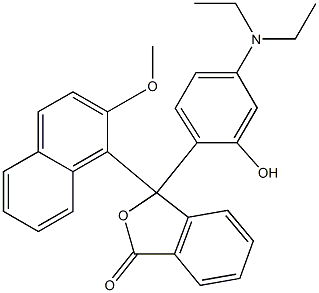 3-[4-(Diethylamino)-2-hydroxyphenyl]-3-(2-methoxy-1-naphtyl)phthalide Struktur