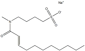 4-[N-(2-Undecenoyl)-N-methylamino]-1-butanesulfonic acid sodium salt Struktur