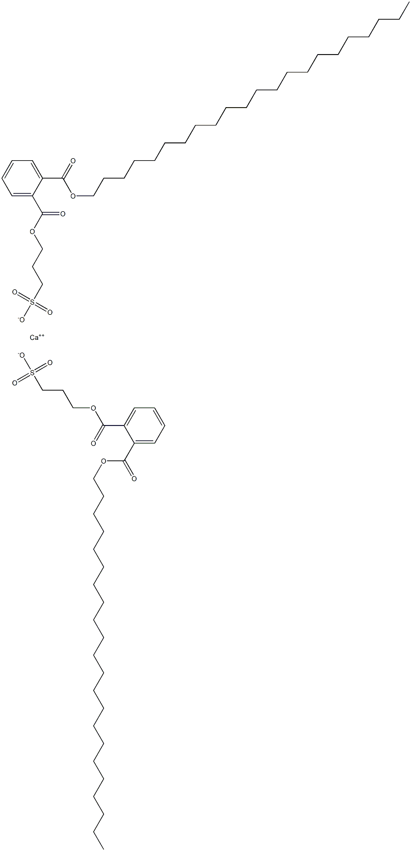 Bis[3-[(2-docosyloxycarbonylphenyl)carbonyloxy]propane-1-sulfonic acid]calcium salt Struktur