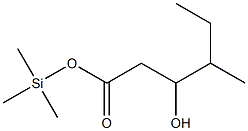 4-Methyl-3-hydroxyhexanoic acid (trimethylsilyl) ester Struktur