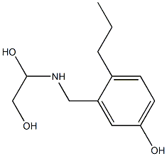 3-[(1,2-Dihydroxyethyl)aminomethyl]-4-propylphenol Struktur