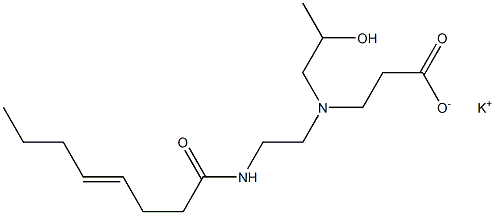 3-[N-(2-Hydroxypropyl)-N-[2-(4-octenoylamino)ethyl]amino]propionic acid potassium salt Struktur